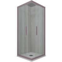 Cabine parois douche coulissante 80x100 Lavande Kolors