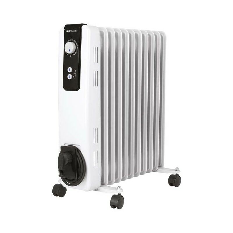 Radiateur Bain D’Huile Orbegozo RF 1000W - 5 Éléments Thermostat Précis Blanc