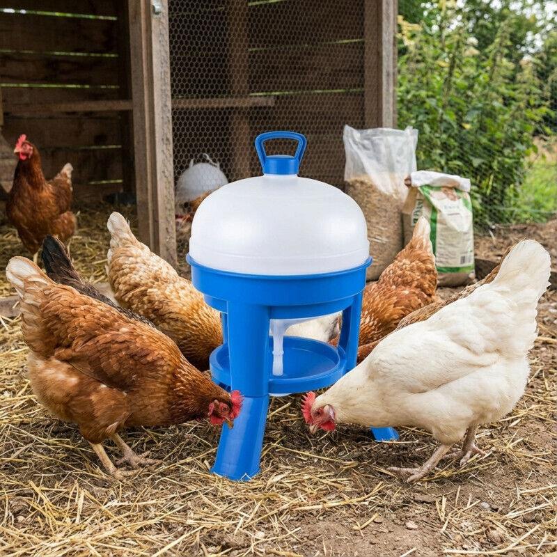 FYOBOT Abreuvoir Suspendu 7L Pour Poules, Poulets, Dindes, Oies, Canards Et Pigeons - Plastique Avec Pieds Amovibles