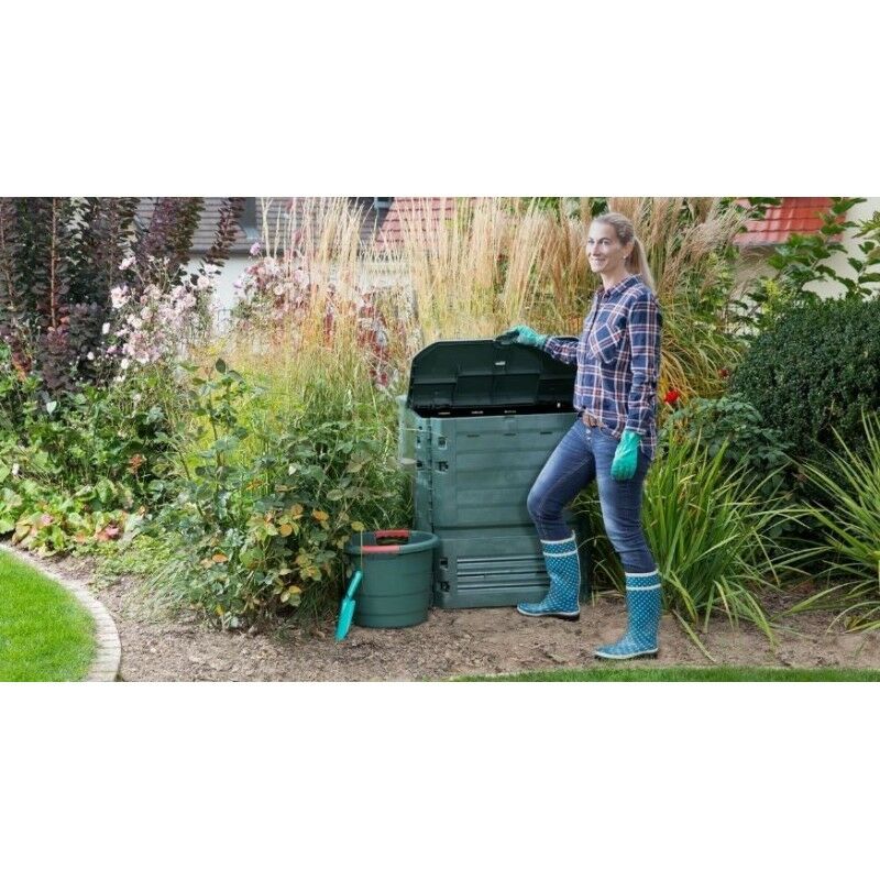 Hecht 3060 Composteur pour jardin 360L déchets de pelouse Boite de