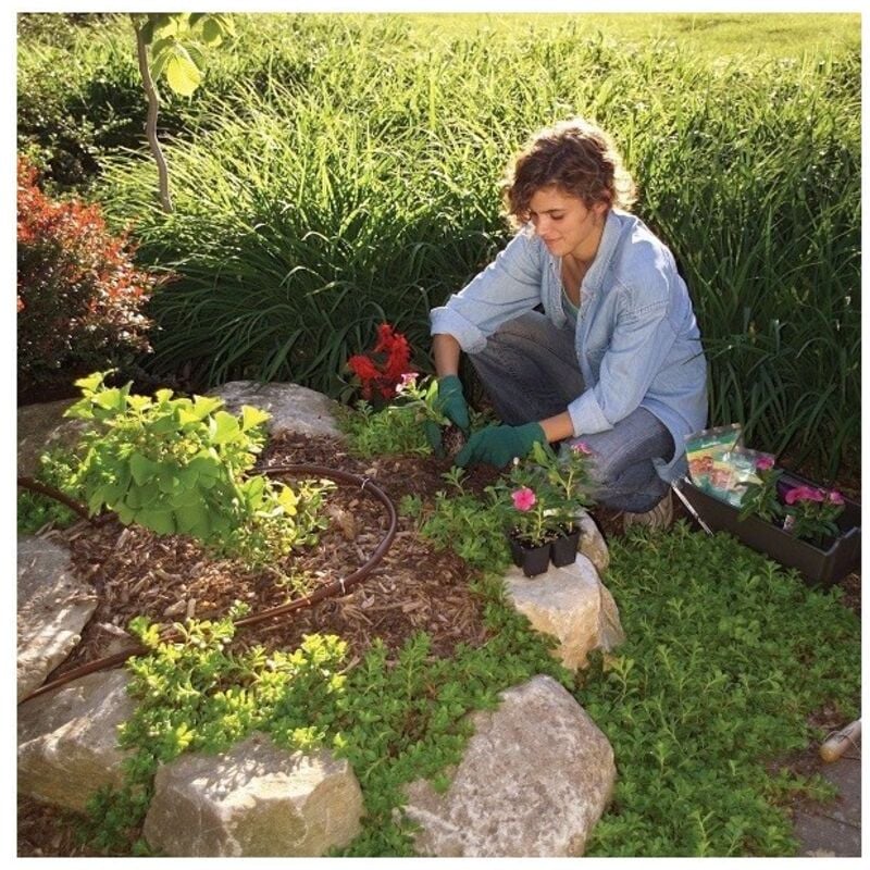 Tuyau d'arrosage goutte à goutte 16mm à 33 cm marron, 100 mètres, Suinga 4