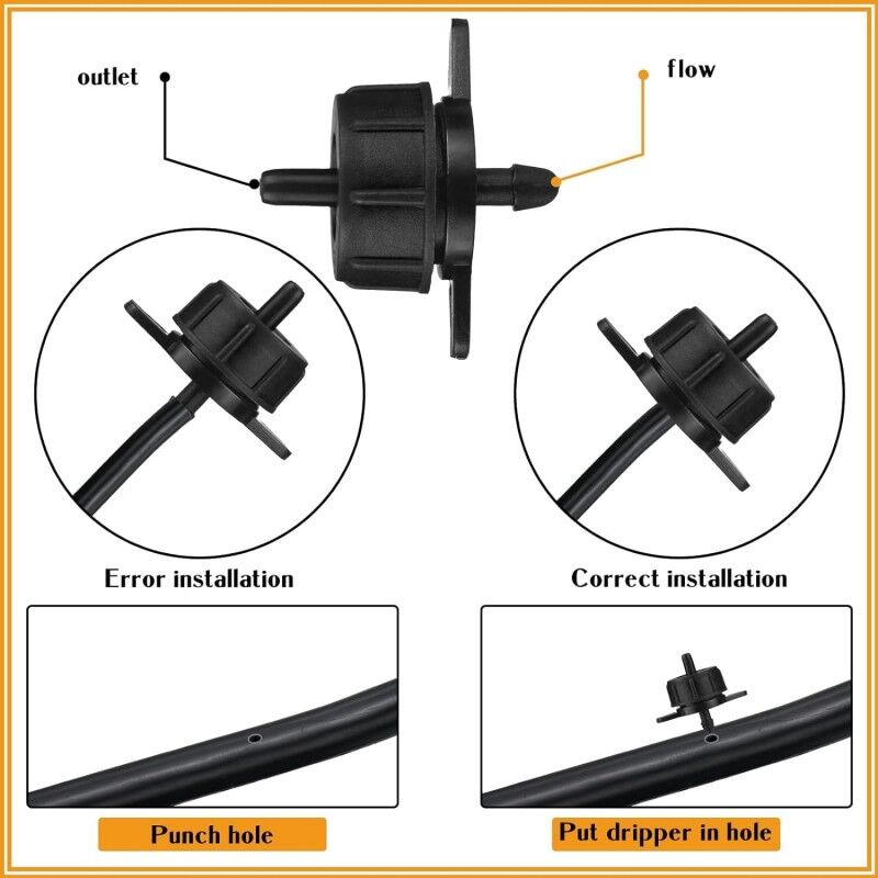 Lot De 30 Goutteurs Réglables Arrosage Jardin 4/7 Mm - Pour Plantes, Pelouse Et Fleurs