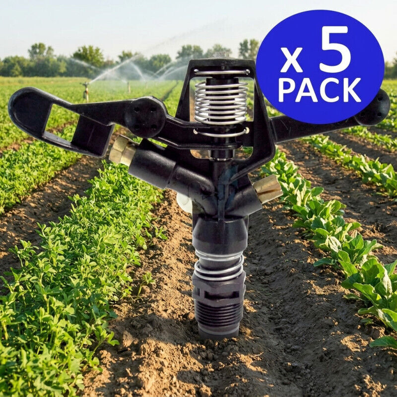 FANHAO Lot De 2 Arroseurs De Pelouse En Métal - 360° Réglable, Idéal Jardin Et Grande Surface