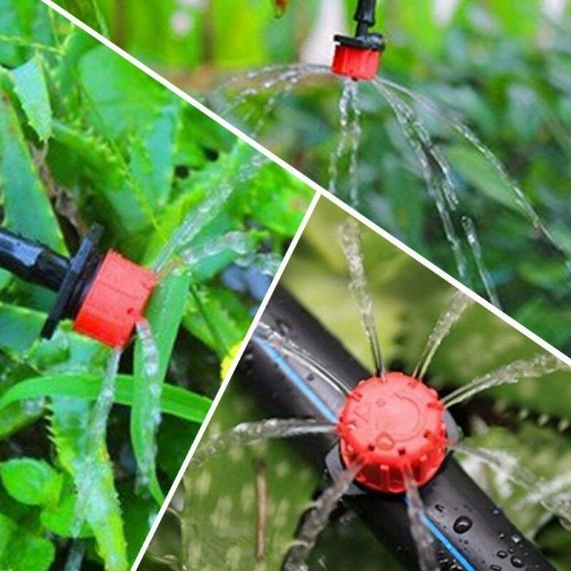 Tête de gicleurs d'irrigation Irrigation Drippers Goutte À Goutte Arrosage Micro Gicleurs Emetteur Goutte Système pour Home Garden Patio 100 Pcs Goutteur Irrigation Réglable 