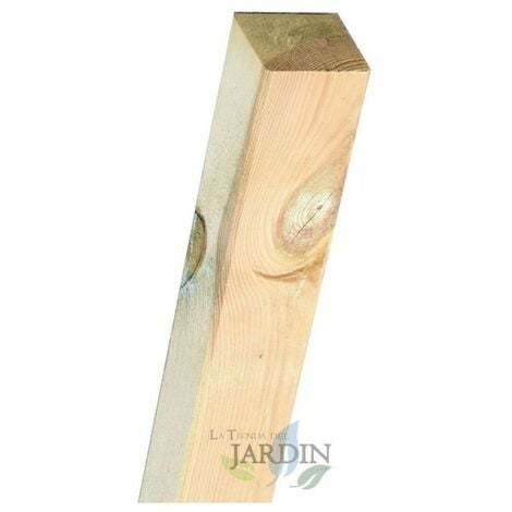 Poteau En Bois Traité 9 X 9 X 150 Cm Avec 1 Pointe Arrondie