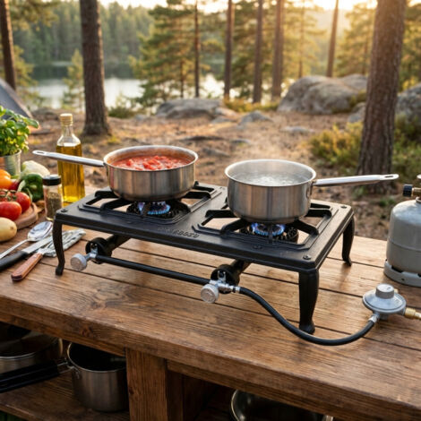 Réchaud Portable Au Butane Bella Tavola - Inox - 9560 BTU - Avec étui