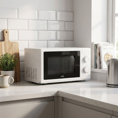 RELAX4LIFE Four à Micro-Ondes 700W 20 L avec Plateau en Verre Tournant