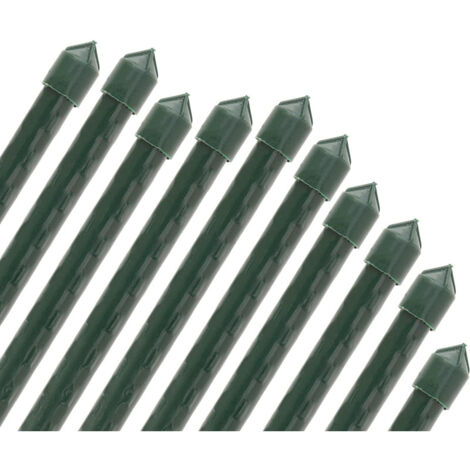 Tuteurs Pour Plantes Tradineur – Lot De 24 – Acier Plastifié Vert – Dimensions 0,8 Cm X 180 Cm – Support Solide Jardin