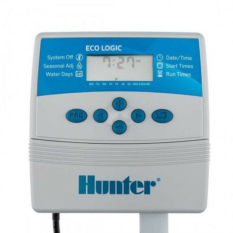 Programmateur d'arrosage intérieur Hunter ELC, 6 zones d'arrosage électrique, ELC-601 (1/5)