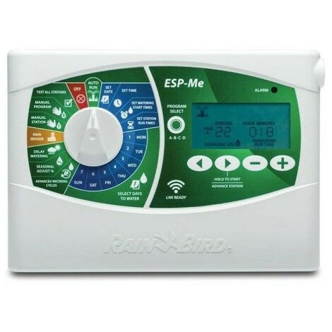 Suinga – Programmateur arrosage 24v ESP4MEU – 4 zones extensibles – Programmation à distance – Grand écran LCD – Alimentation par piles 9V (1/5)