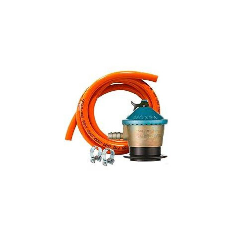 Régulateur De Gaz Propane Réglable 12FT Avec Tuyau Tressé - Indicateur De Pression - Neuf
