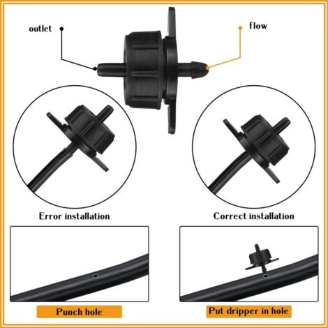 Suinga Lot De 100 Goutteurs Autorégulants 4 L/h - Irrigation Précise Pour Jardin Et Agriculture