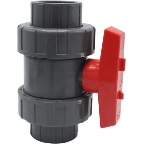 Vanne PVC à Visser Avec Raccord Fileté - Robinet à Bille, Pour Piscine, Irrigation, Tuyauterie Eau
