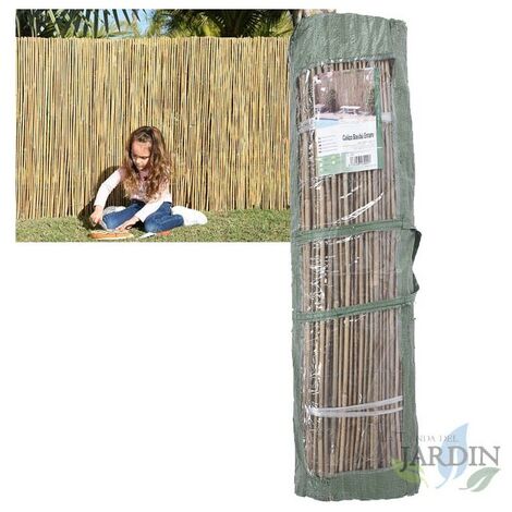 Canisse en bambou naturel fendu, hauteur 1m, longueur 5m