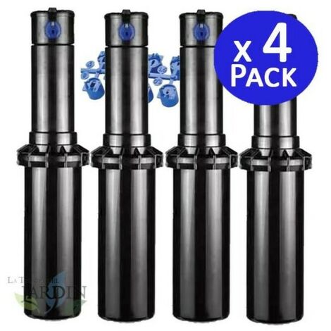 Lot de 4 Arroseur Hunter PGP-04 Ultra 3/4'' arroseur turbine d'arrosage, portée 4,9 à 14 m, angle réglable (1/2)