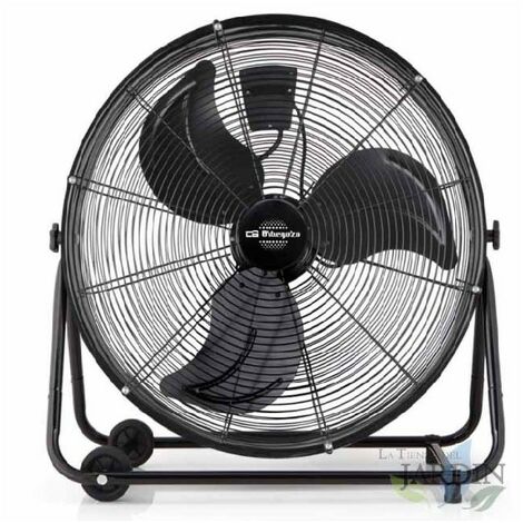 Ventilateur industriel Orbegozo 150W, 3 vitesses, hélice diamètre 60 cm, roues pour le transport, noir (1/5)