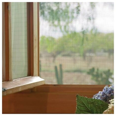 Moustiquaire en gaze vert 1 x 3 m pour porte et fenêtre, Tissu en fibre de verre 120 gr/m2, Protection anti-insectes (1/3)