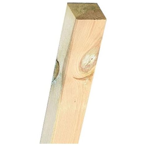 Suinga – Poteau en bois carré 7x7 cm – Hauteur 150 cm – Bois de pin KDI traité haute qualité – Surface lisse et bords biseautés