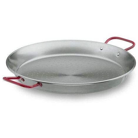 Poêle à Paella En Acier Poli 24 Cm - Marque LA IDEAL GARCIMA - Pour Paella Valencienne, Viandes, Poissons, Légumes