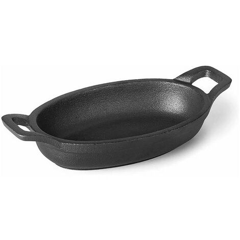 Casserole / Poèle Ovale sans Fond Magma, Fonte, Ø 21,7 x 15 cm - 700 ml, Lacor (1/2)