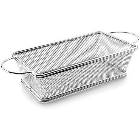 Panier à frites rond en acier inoxydable avec poignée en