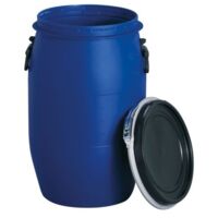 Fût Alimentaire 120L Bleu - PEHD - Ouverture Totale 39cm - Certifié ONU