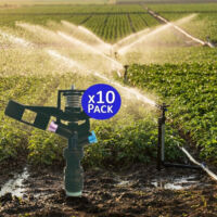 Suinga Lot De 10 Arroseurs Irrigation Réglables 1/2'' - Portée 8-13m Circulaire Ou Sectoriel