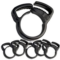 Lot de 25 Collier d'irrigation goutte à goutte 16 mm, noir. Utile pour tuyau de 16 mm, fixation du tuyau pour l'irrigation goutt
