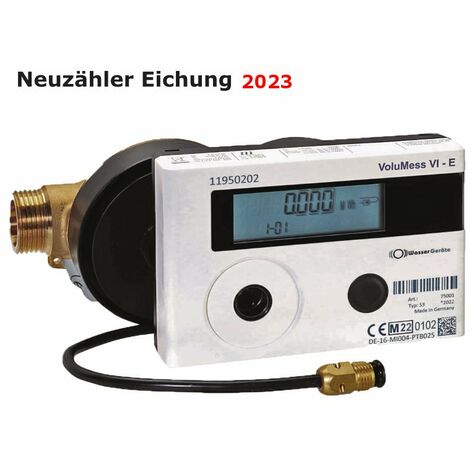 VoluMess VI Komfortversion – mit abnehmbarem Rechenwerk  Qn 1,5  3/4" 130 mm inklusive Eichung