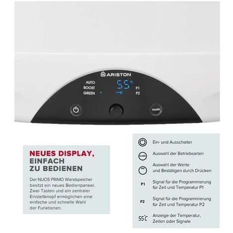 Ariston Wandspeicher NUOS PRIMO 100L mit Wärmepumpe, EE-Klasse A, 3623239