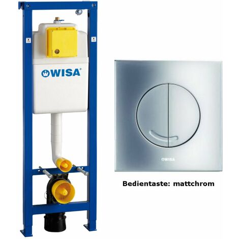 WISA XS WC-Element inkl. Bedientaste mattchrom Argos DF, Komplett-Set