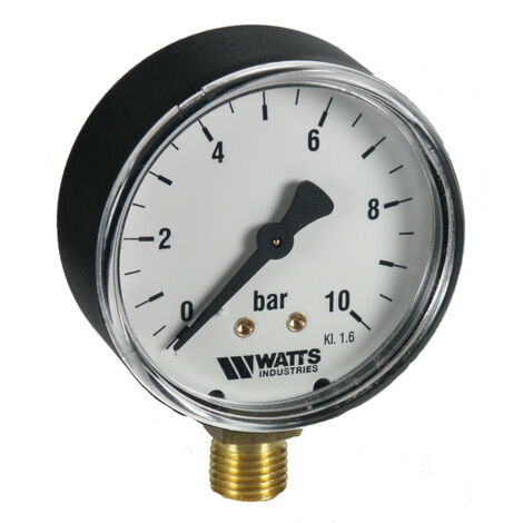 Manometer Anschluss unten 1/4, Anzeige 0-16 bar, Durchmesser 63mm