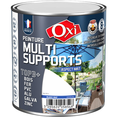 Solution intérieure/extérieure OXI PEINTURE MULTI SUPPORTS MAT Gris Beige (RAL 7006) 0.5 litre