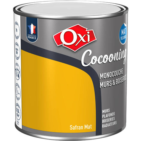 Peinture Oxi Murs Et Boiseries Cocooning Mat Velours Safran 0,5l - Oxi (1/2)
