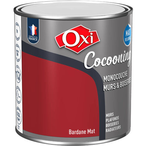 Peinture d'intérieur monocouche pour murs & boiseries fini mat velours OXI COCOONING MURS & BOISERIES MAT VELOURS Bardane 0.5 litre (1/2)