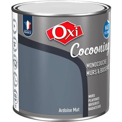 Peinture Oxi Murs Et Boiseries Cocooning Mat Velours  Ardoise  0,5l - Oxi (1/2)