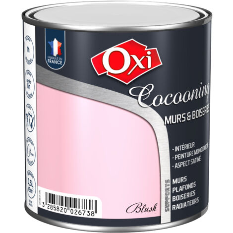 Peinture d'intérieur monocouche pour murs & boiseries OXI COCOONING MURS & BOISERIES   SATIN Blush 0.5 litre