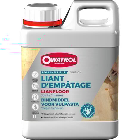 Liant d'empâtage pour joints, trous, fissures - Parquet, escalier... Owatrol LIANFLOOR  1 litre