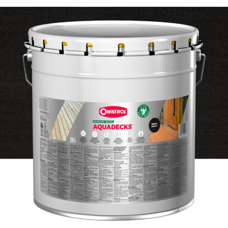 Saturateur bois à l'eau Owatrol AQUADECKS® Ébène (owp8) 20 litres
