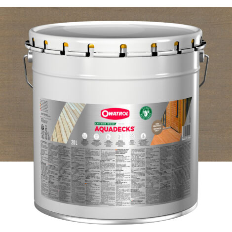 Saturateur bois à l'eau Owatrol AQUADECKS® Gris graphite (ow42) 20 litres