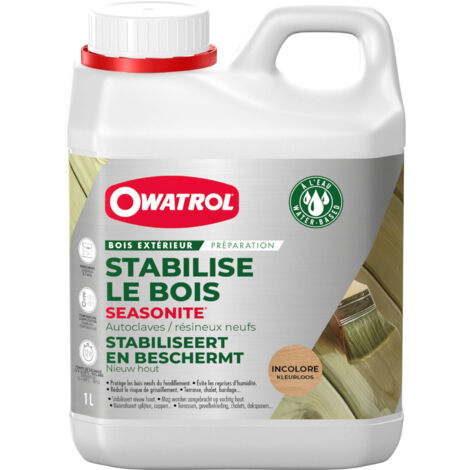 Owatrol – Stabilisateur incolore pour bois neufs 15L – Protège contre l'humidité – Prépare à la finition – Limite fendillement et déformation