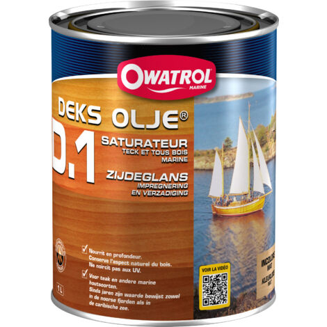 Owatrol – Saturateur pour bois exotiques 1 litre – Excellente pénétration – Finition huilée – Application facile sur terrasses et mobilier de jardin