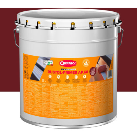 Owatrol-RUSTOL® PRIMER AP 60-Primaire et finition mat antirouille-Brun-Rouge (ow8) 20 litres (1/3)