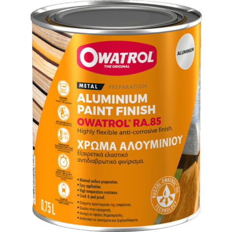 Owatrol – Peinture de finition aluminium 2.5 litres – Antirouille pour métaux, PVC et bois – Résistance à +175°C – Aspect brillant durable (1/4)