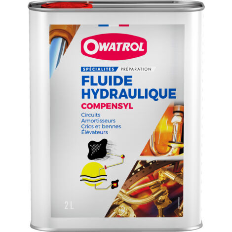 Owatrol – Fluide hydraulique minéral 2 litres – Propriétés anti-corrosion et extrême-pression – Compatible circuits, amortisseurs, crics, élévateurs