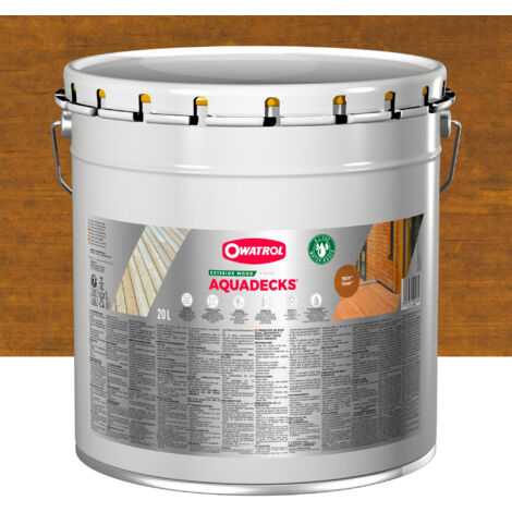 Owatrol – Saturateur bois à l'eau 20 litres – Protection UV pour teck et bois résineux – Application facile, aspect naturel – Ne s'écaille pas
