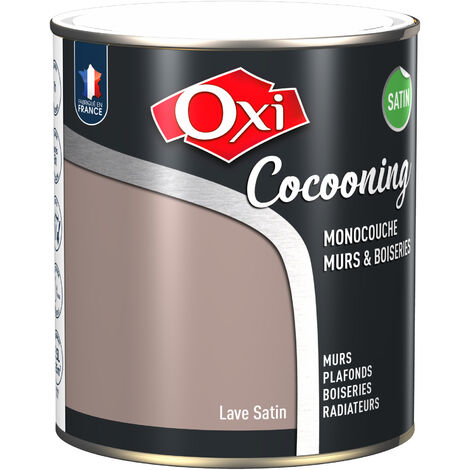 Peinture d'intérieur monocouche pour murs & boiseries OXI COCOONING MURS & BOISERIES   SATIN Lave 2.5 litres