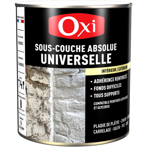 Sous-couche mate 5 litres – Pour tous supports poreux et lisses – Teintable avec colorants – Application facile au rouleau ou pistolet – OXI