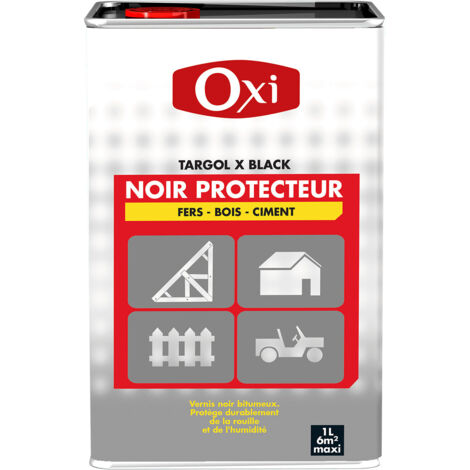 Owatrol – Noir protecteur TARGOL X BLACK OXI solution extérieure anti-humidité 1L – Élimine rouille et pollution – Pour bois dur et teck