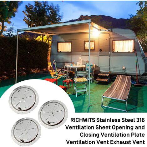 Insmart Grille de ventilation ronde pour habitacle de camping-car 75mm A